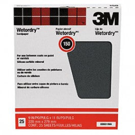 3M 02015 WET OR DRY 9" X 11" 150C SANDPAPER SHEETS 50 PACK - Go Build, The Fastest Way To Build